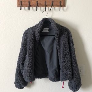 Urban Outfitters Cropped Teddy Jacket